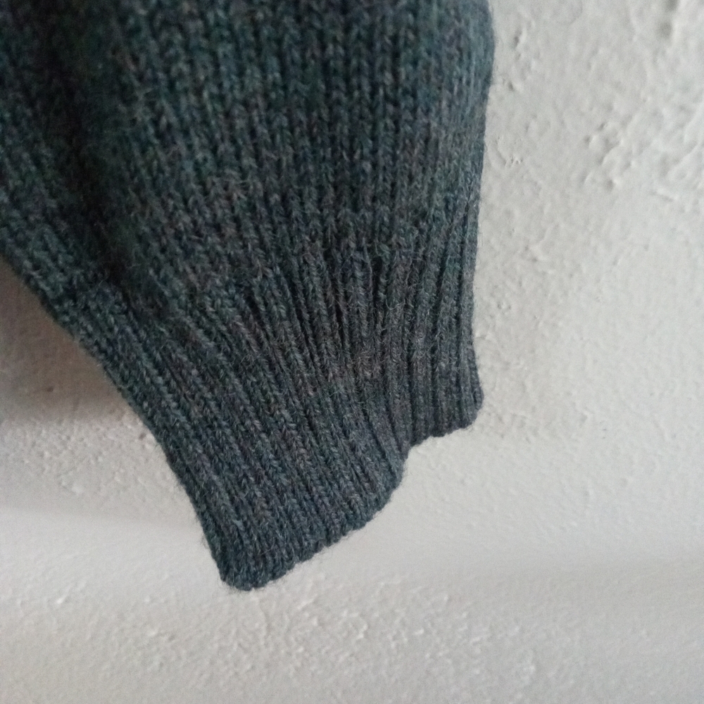 NWOT WOOLOVERS Men's British Wool Heavy Knit Blue Gray Pullover Sweater | S - Picture 6 of 11